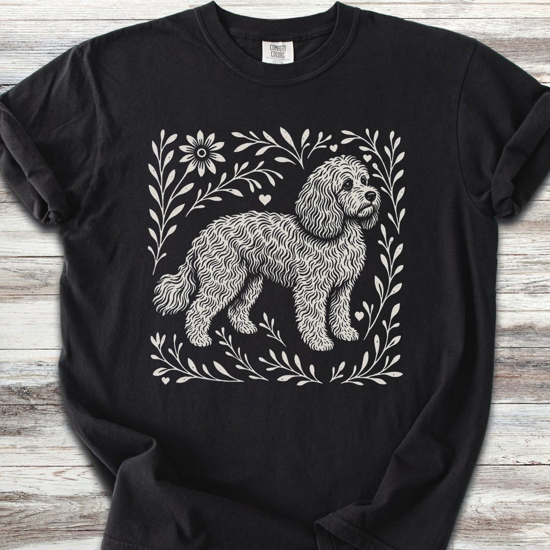 Cockapoo Linocut - Black