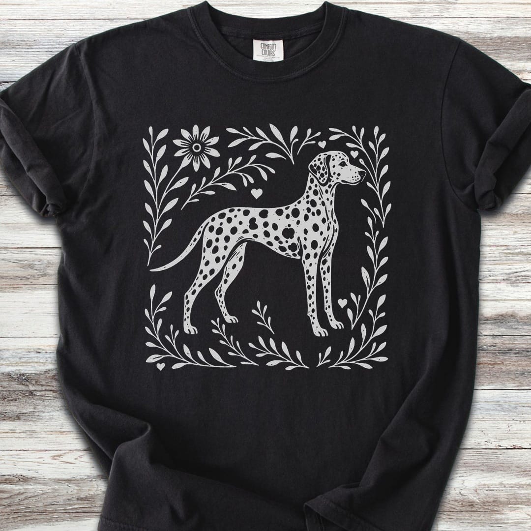 Dalmatian Linocut - Black