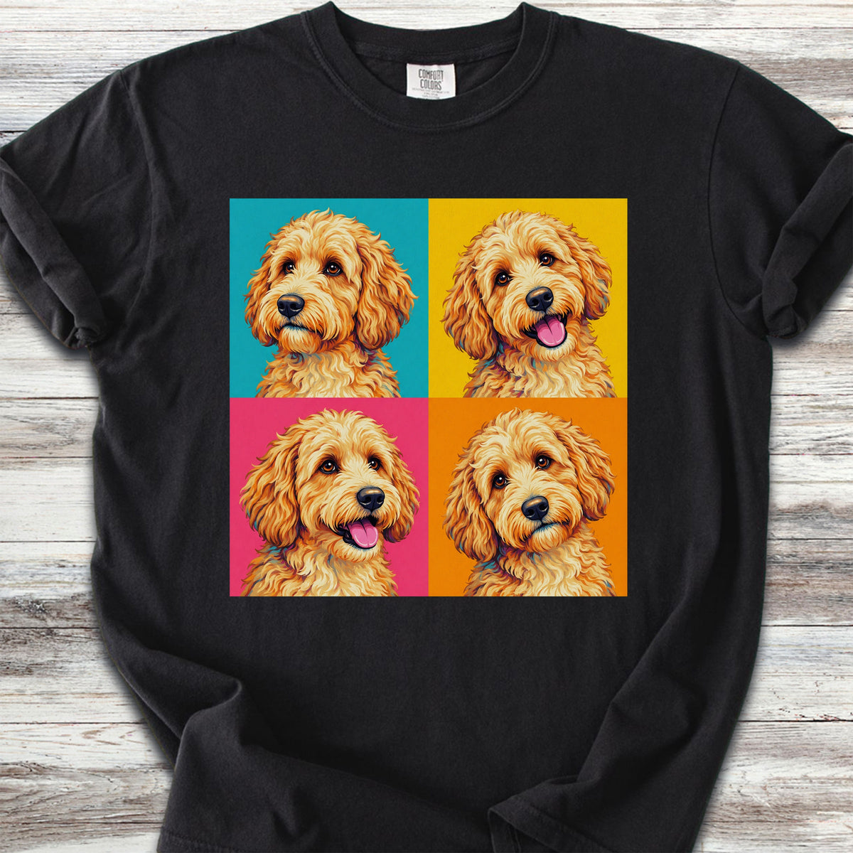 Goldendoodle Pop Art - Black