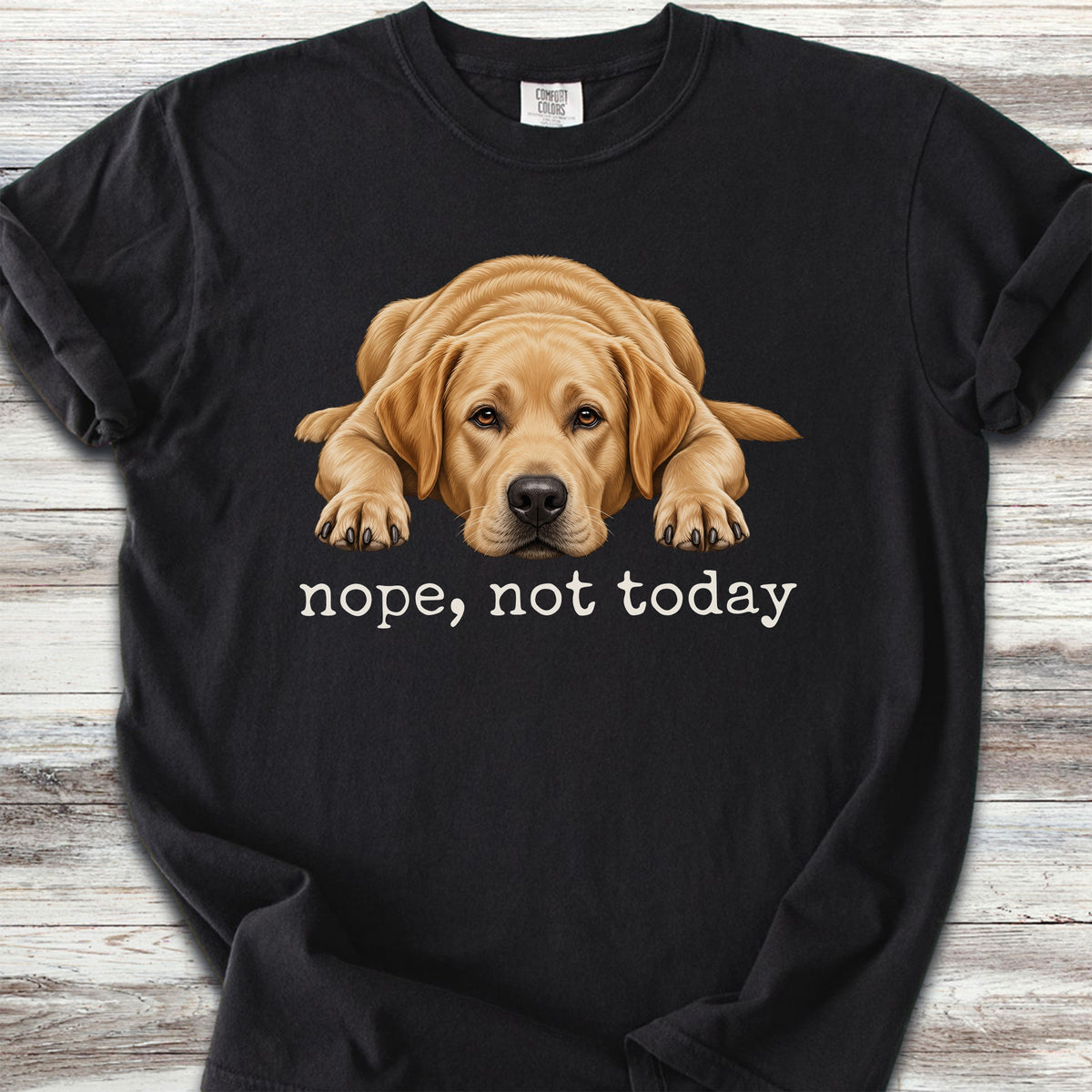 Labrador Retriever Yellow Nope - Black