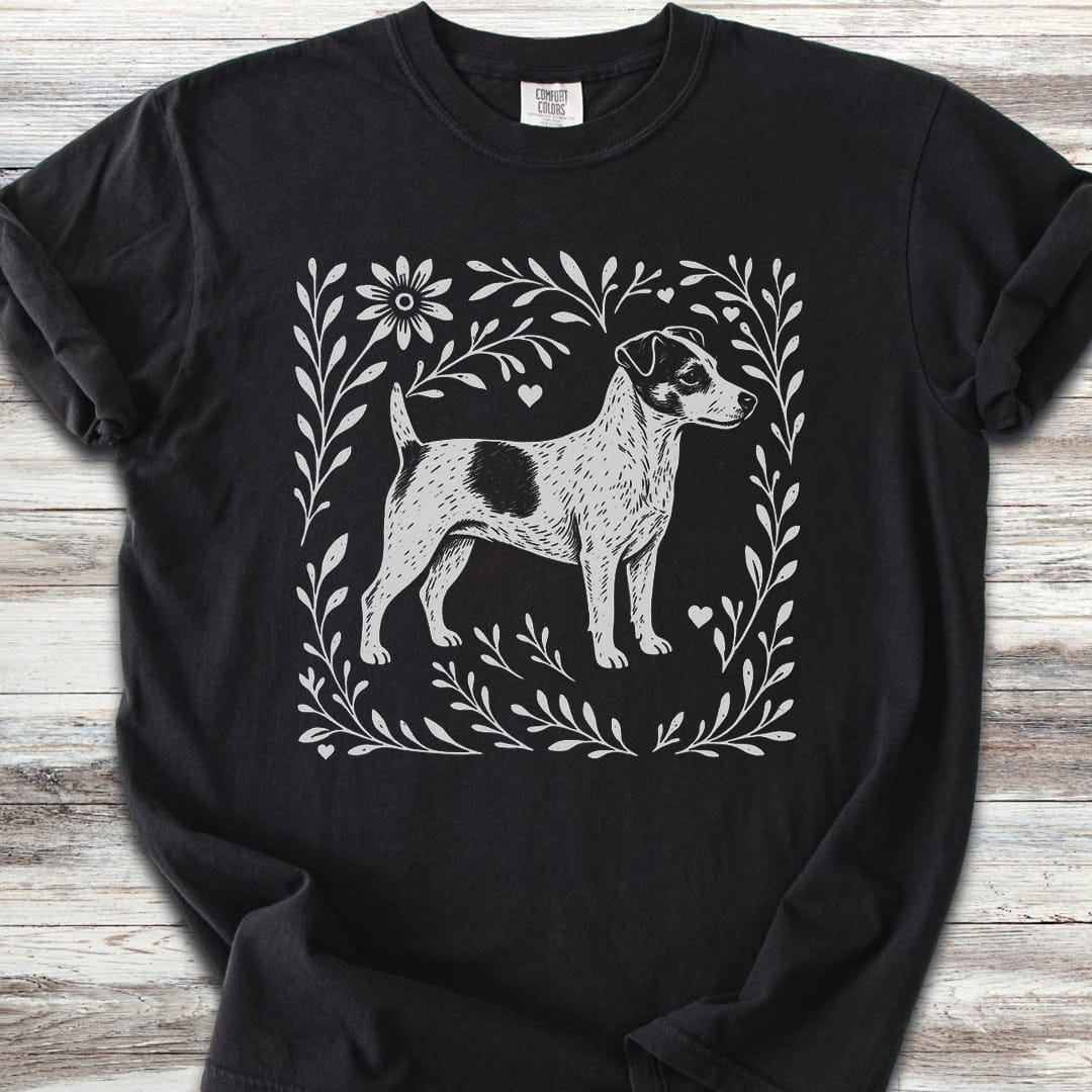 Jack Russell Linocut - Black
