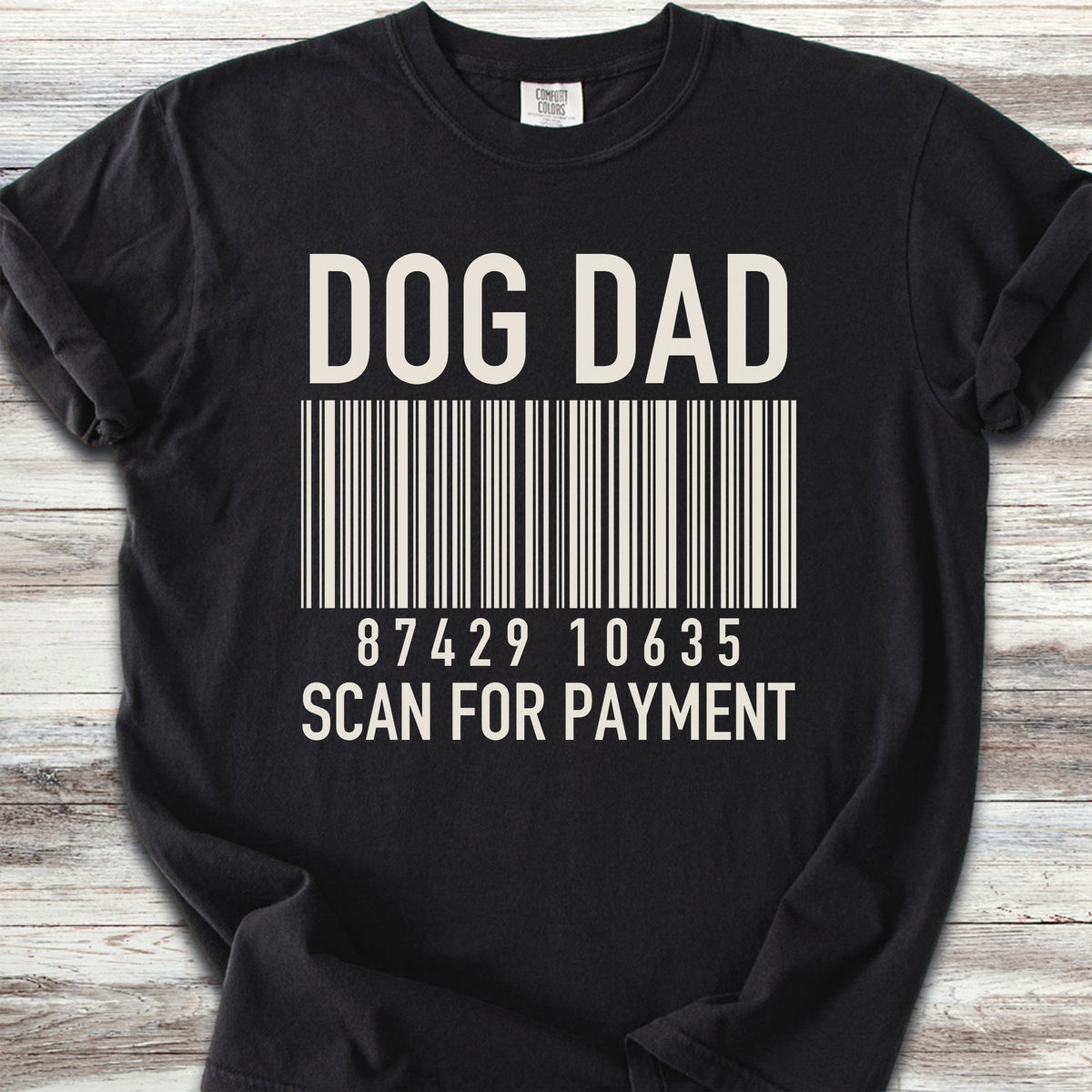 Dog Dad Scan for Payment - Black