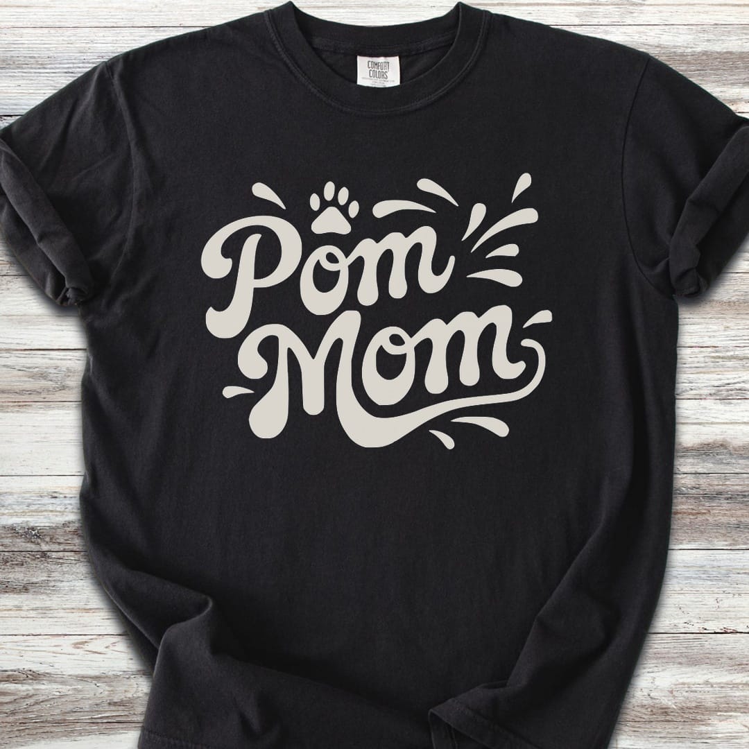 Pomeranian Groovy Mom - Black