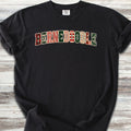 Bernedoodle Holiday Faux Patchwork - Black