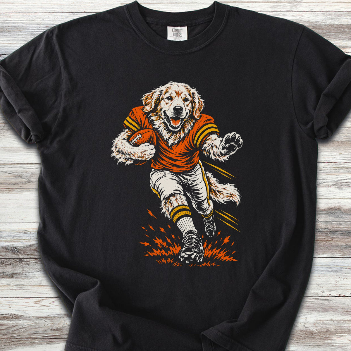 Golden Retriever Football - Black