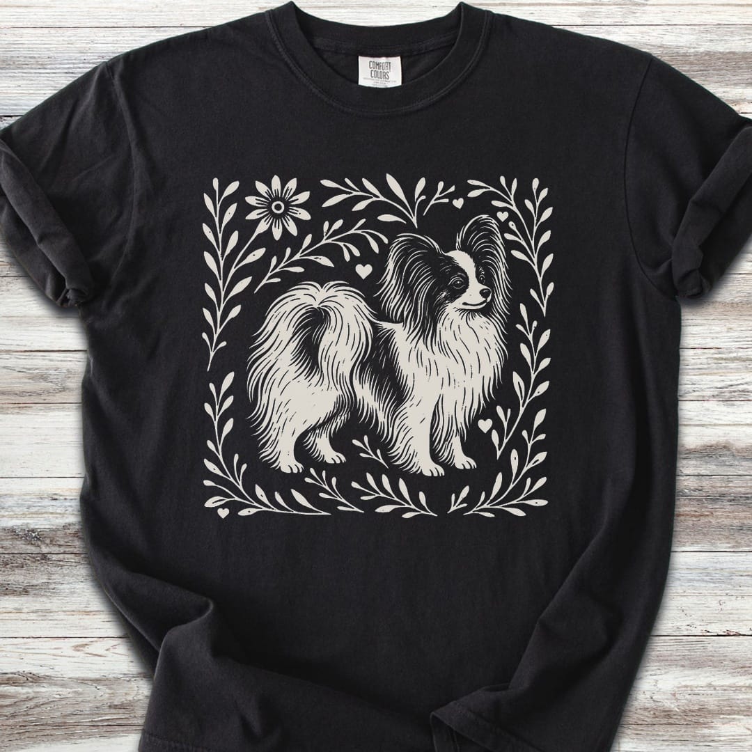 Papillon Linocut - Black