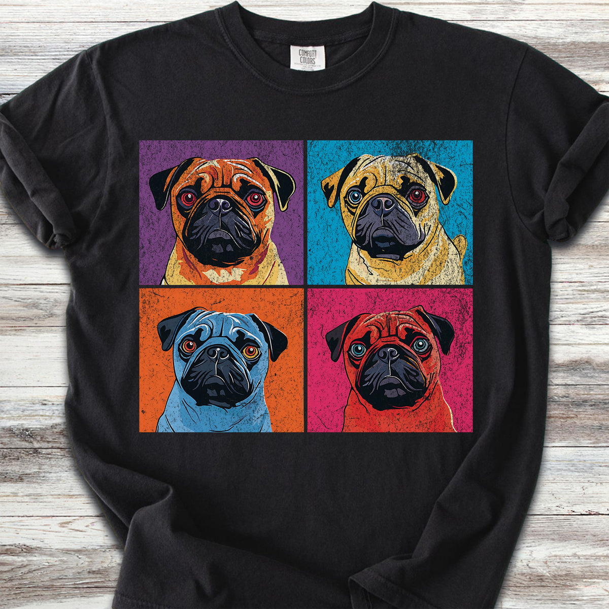 Pug Pop Art - Black