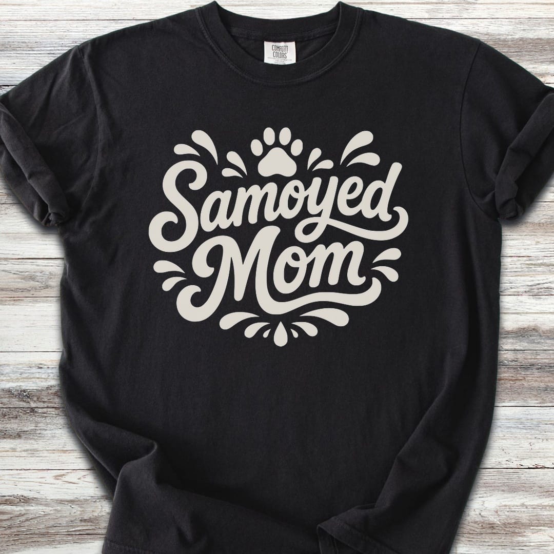 Samoyed Groovy Mom - Black