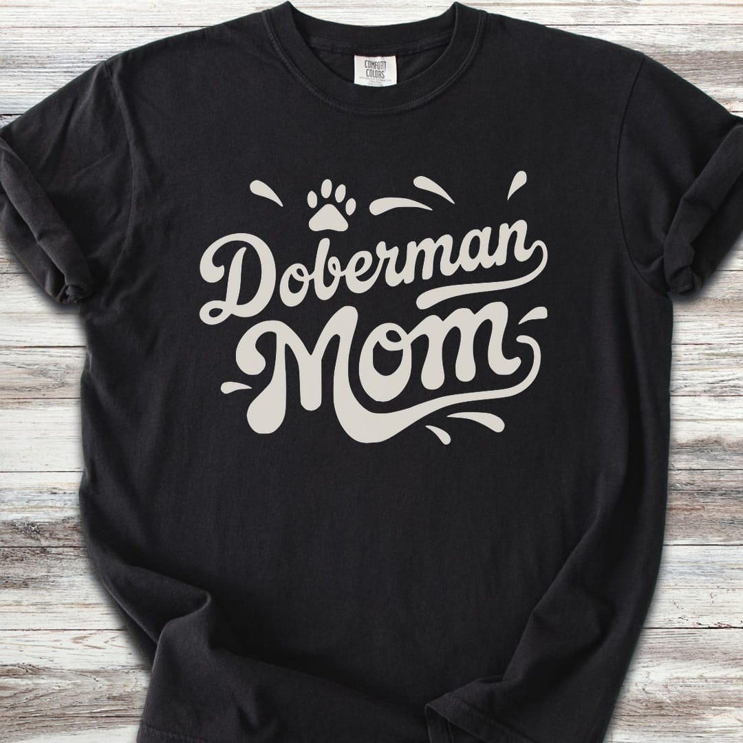 Doberman Groovy Mom - Black