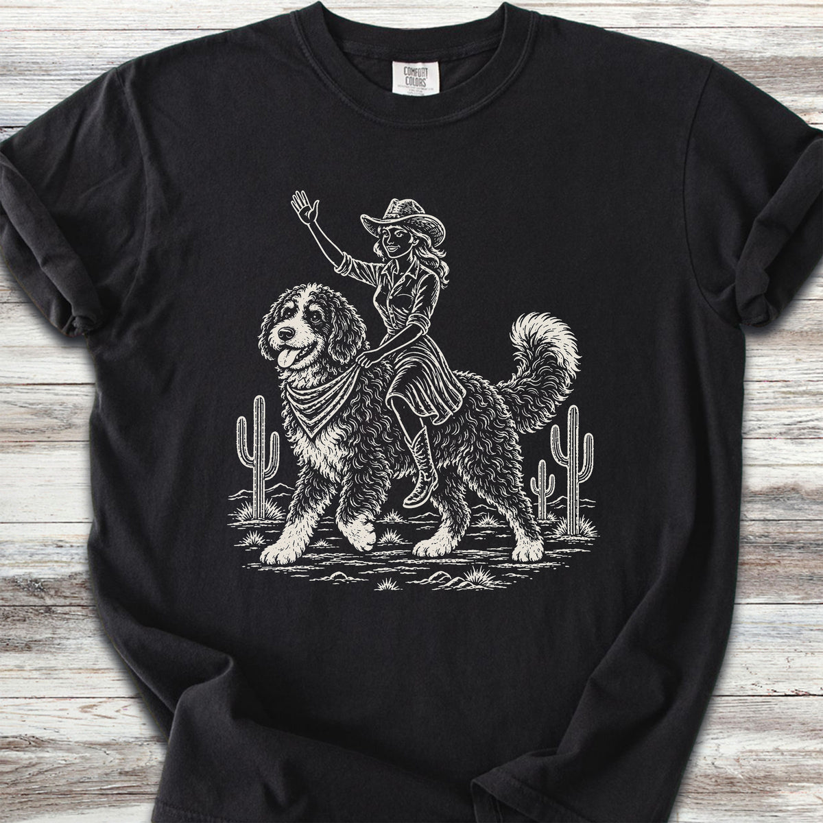 Bernedoodle Cowgirl - Black
