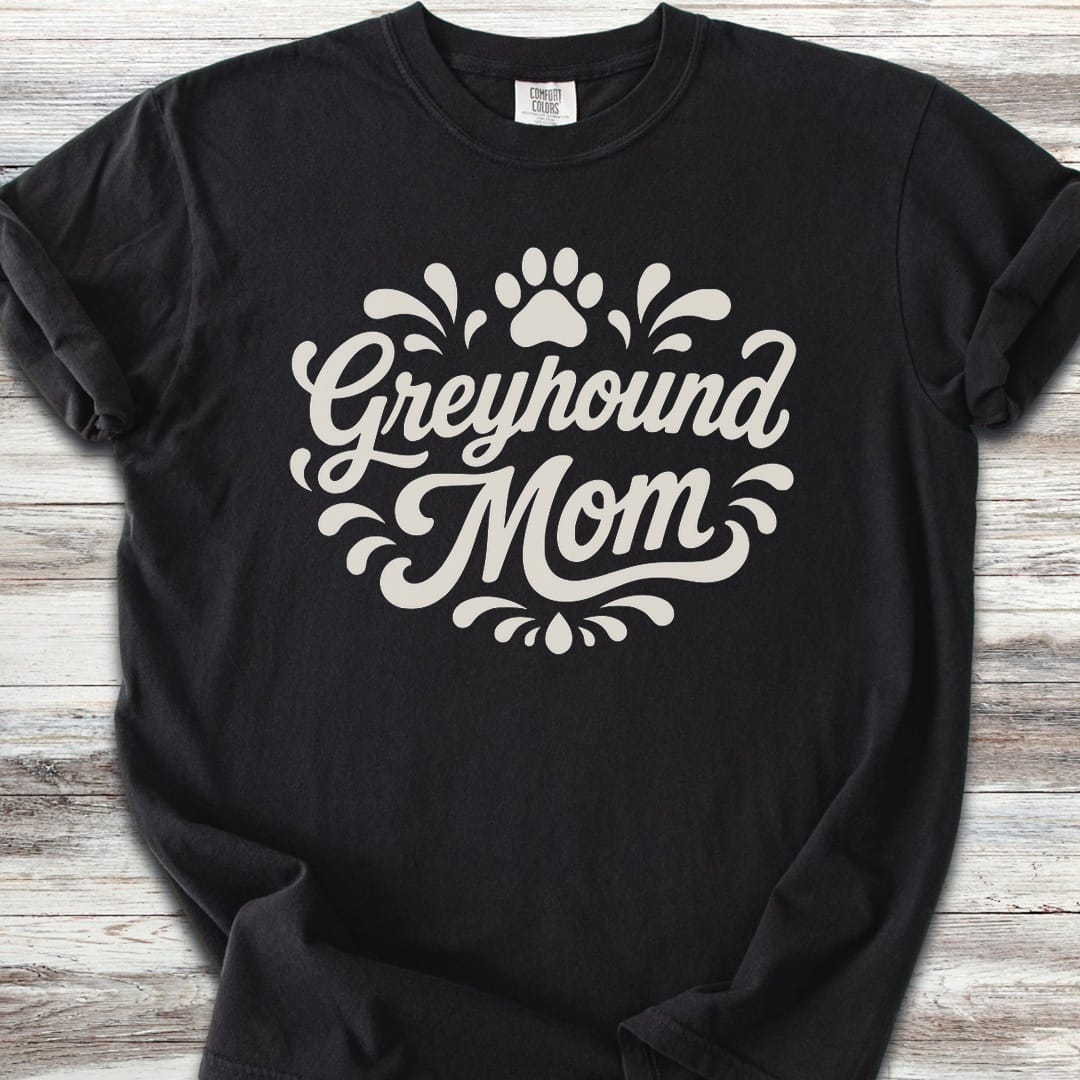 Greyhound Groovy Mom - Black