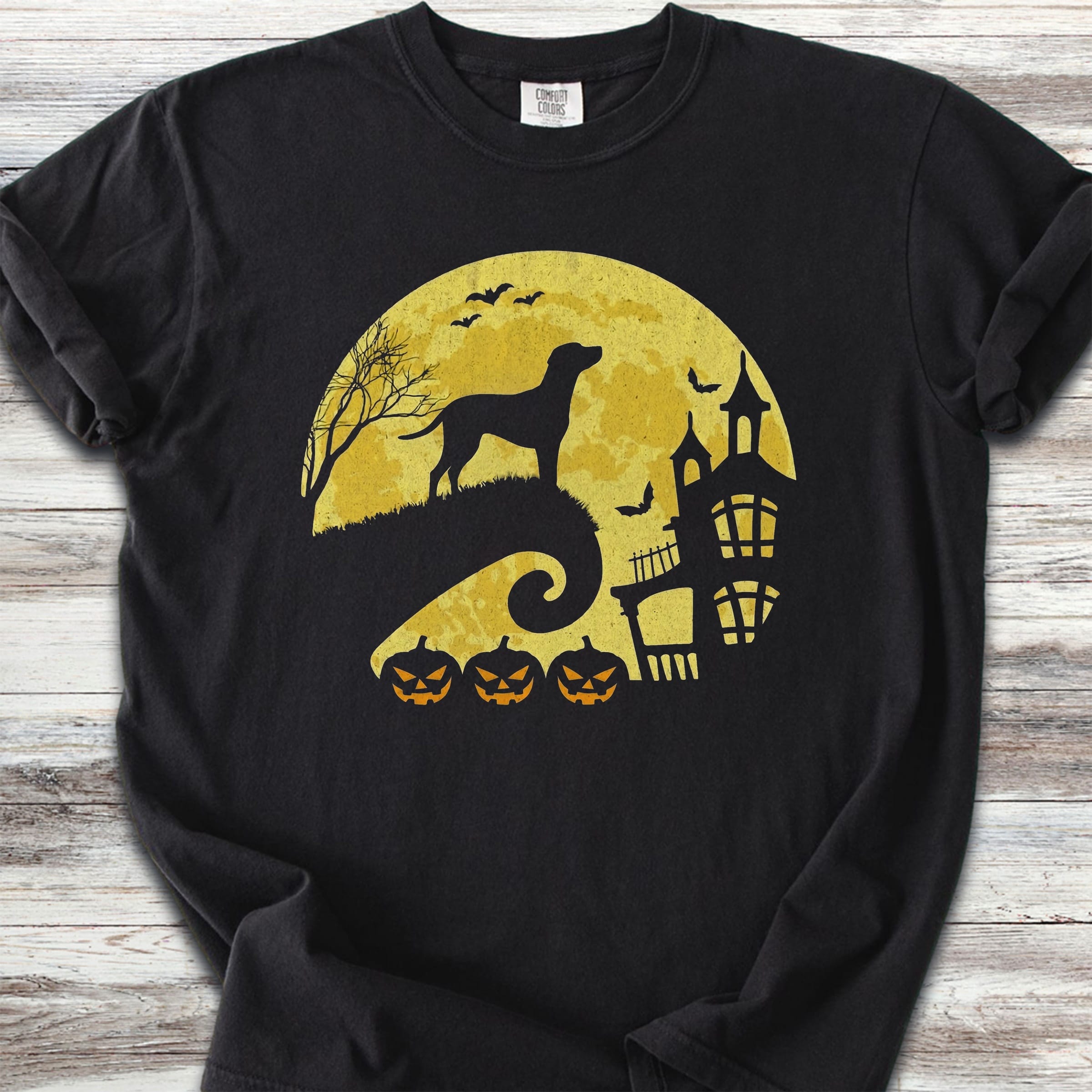 Dalmatian Halloween Moon - Black