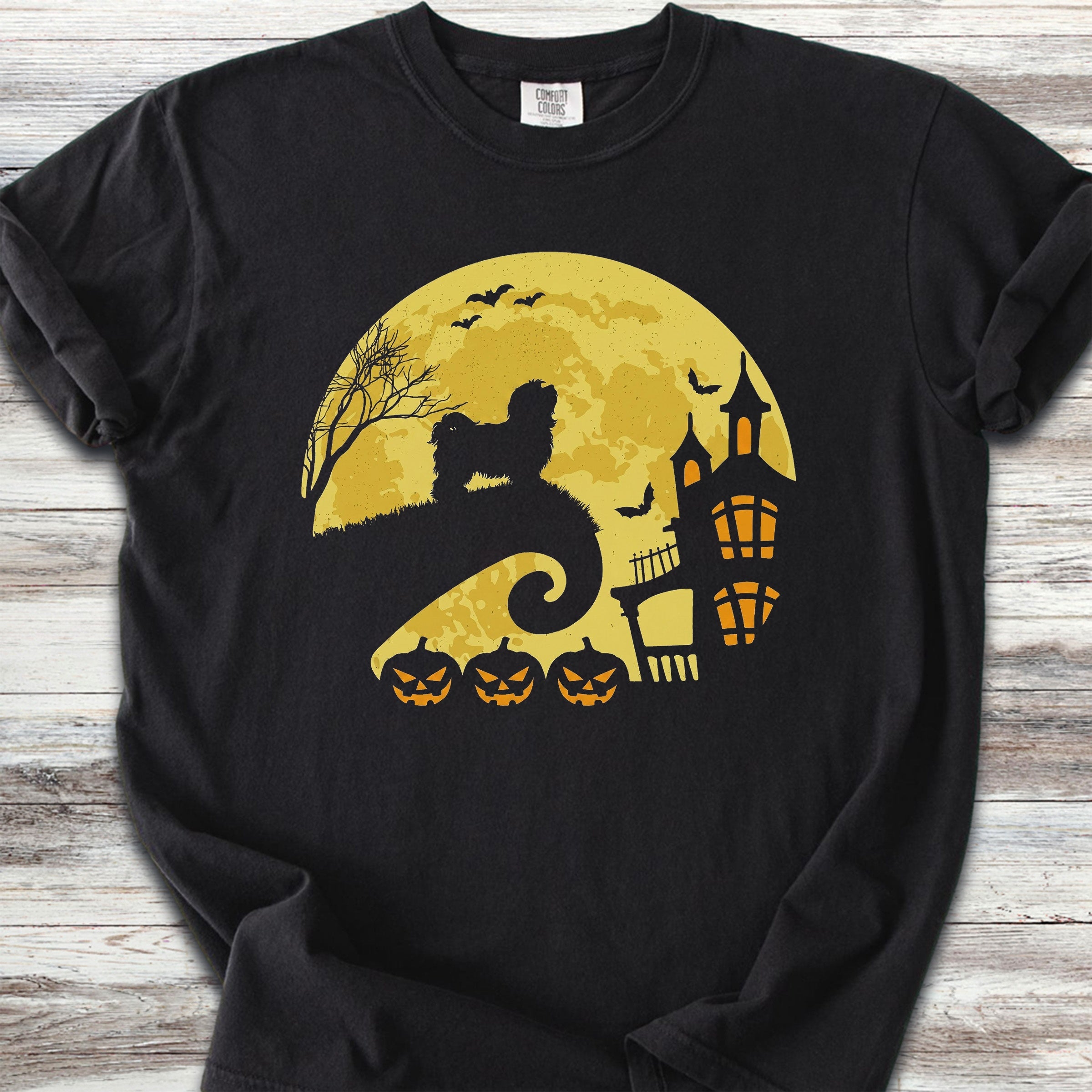 Havanese Halloween Moon - Black
