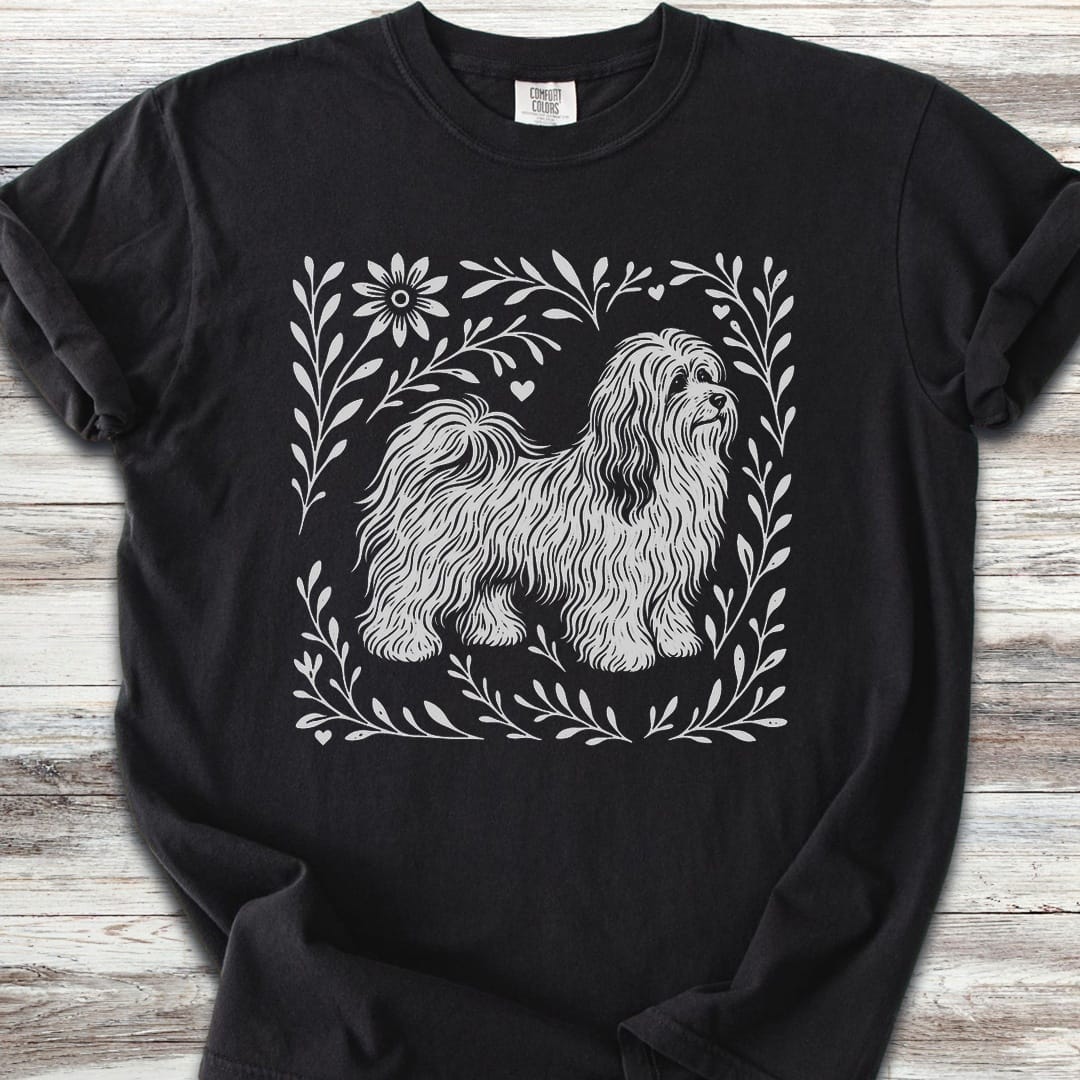 Havanese Linocut - Black