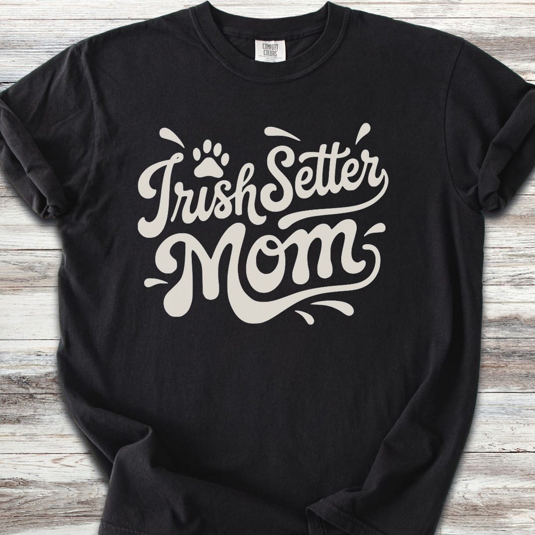 Irish Setter Groovy Mom - Black