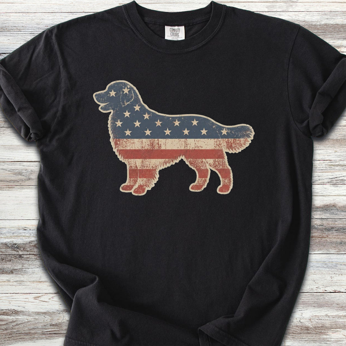 Golden Retriever Vintage USA - Black