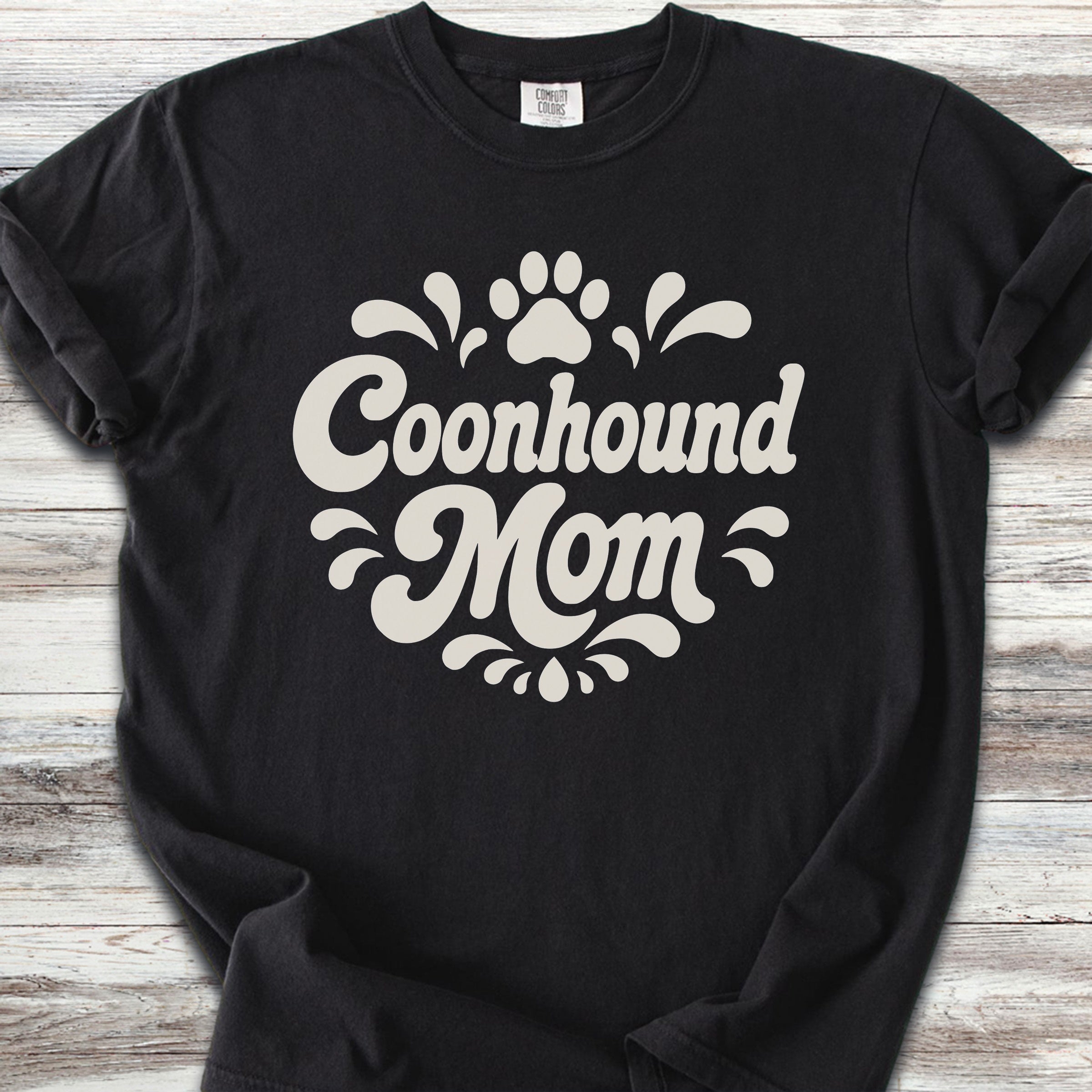 Coonhound Groovy Mom - Black