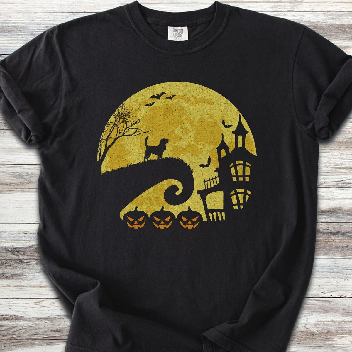 Beagle Halloween Moon - Black