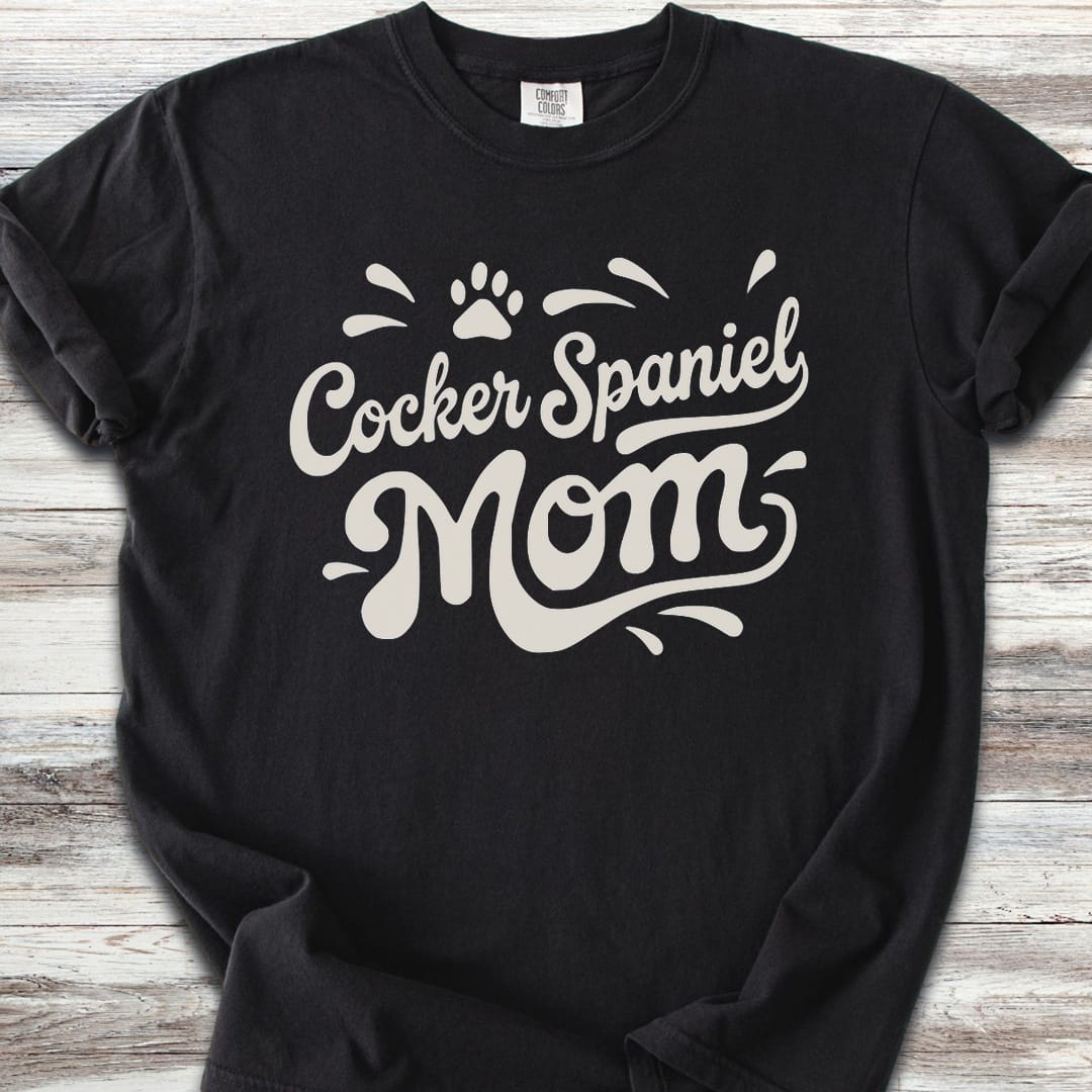 Cocker Spaniel Groovy Mom - Black