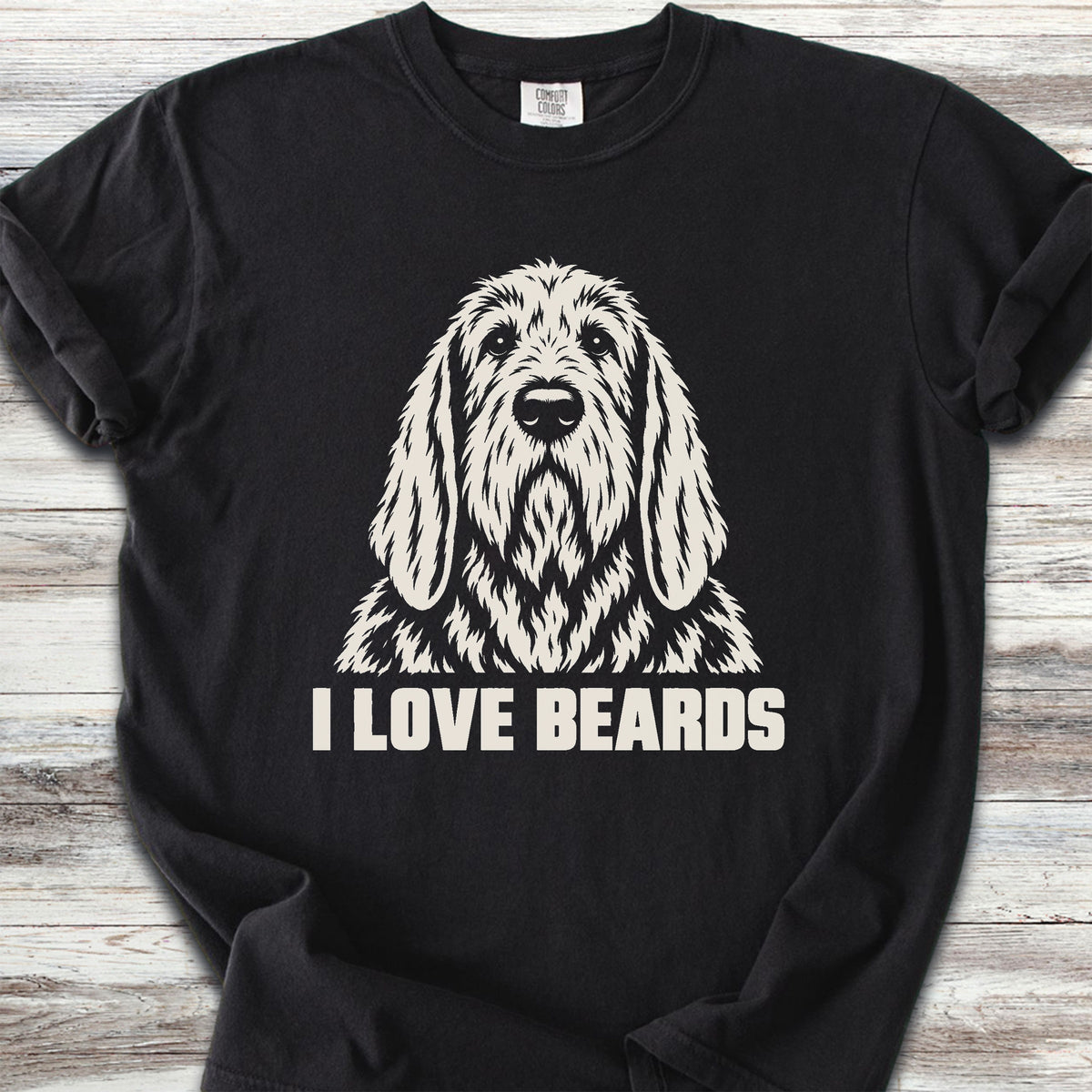 Otterhound I Love Beards - Black