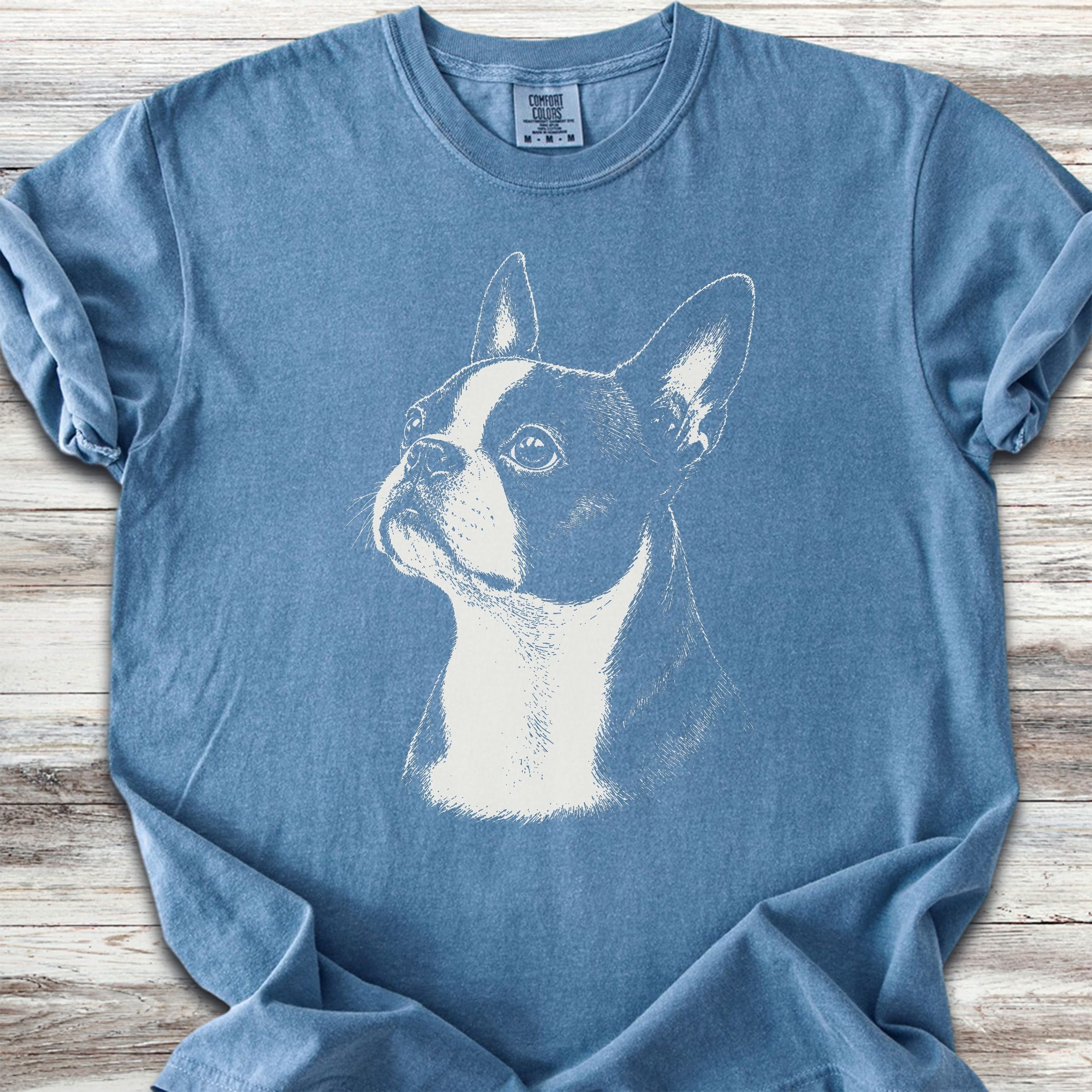 Boston Terrier Loyalty - Blue Jean