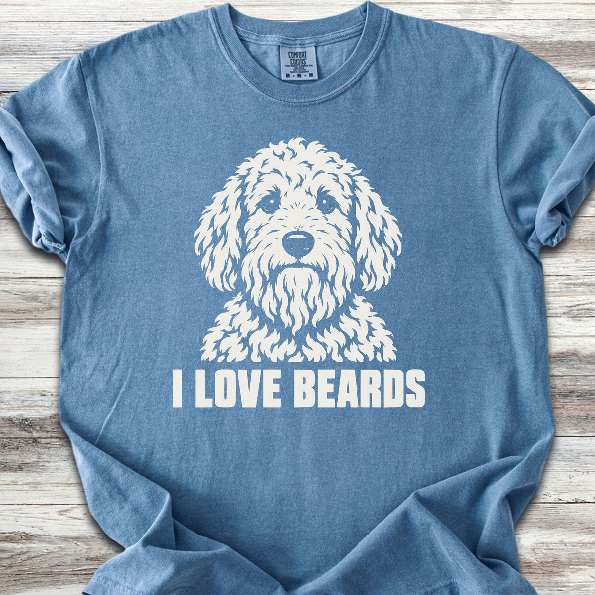 Doodle I Love Beards - Blue Jean