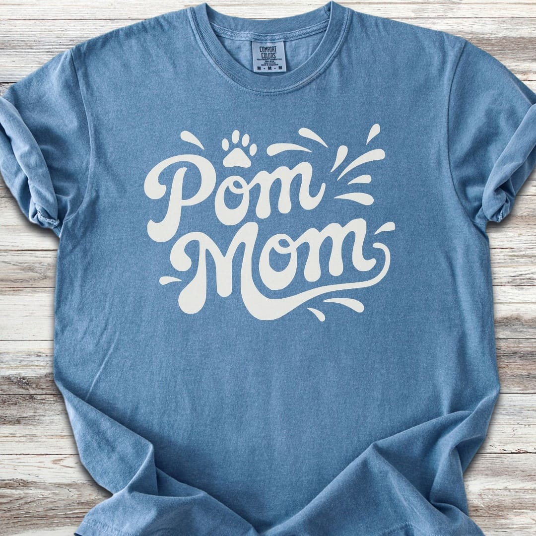 Pomeranian Groovy Mom - Blue Jean