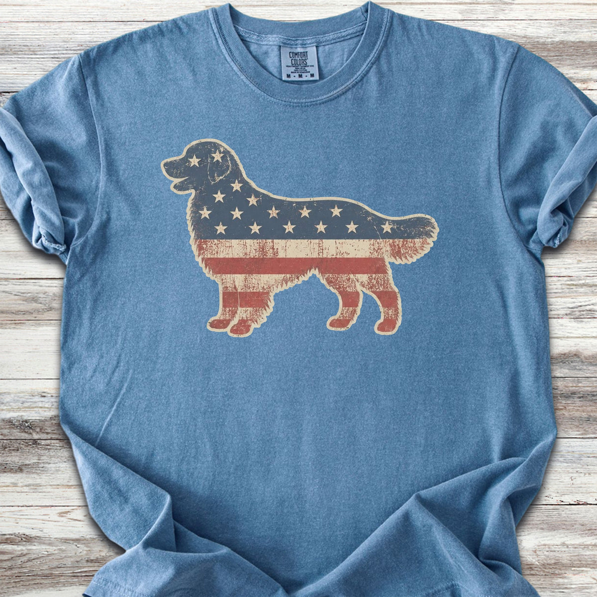 Golden Retriever Vintage USA - Blue Jean