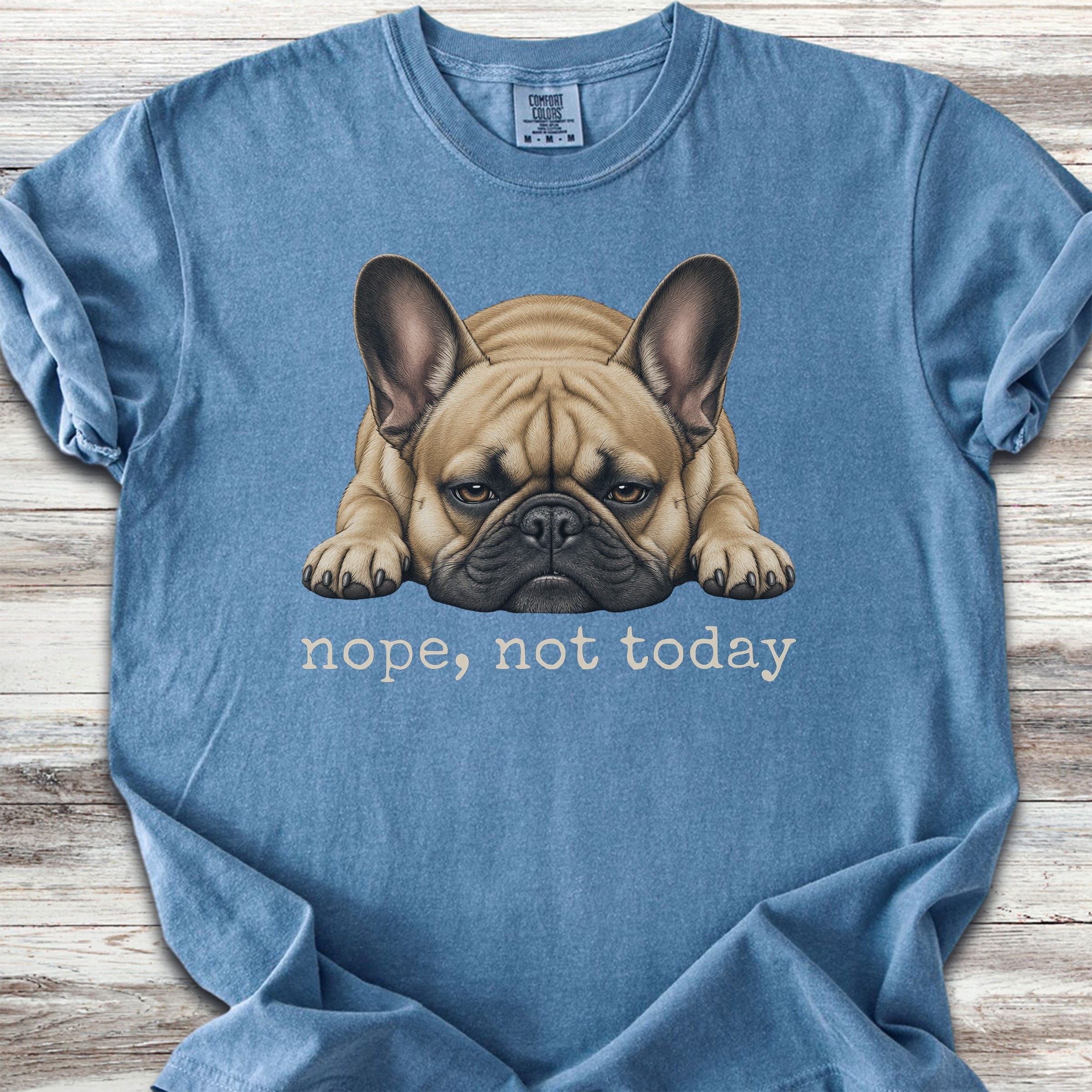 French Bulldog Nope - Blue Jean