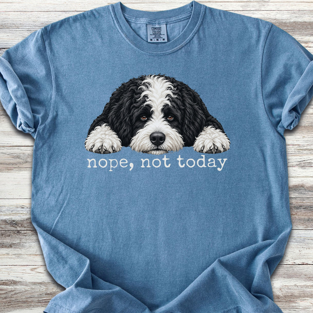 Sheepadoodle Nope - Blue Jean