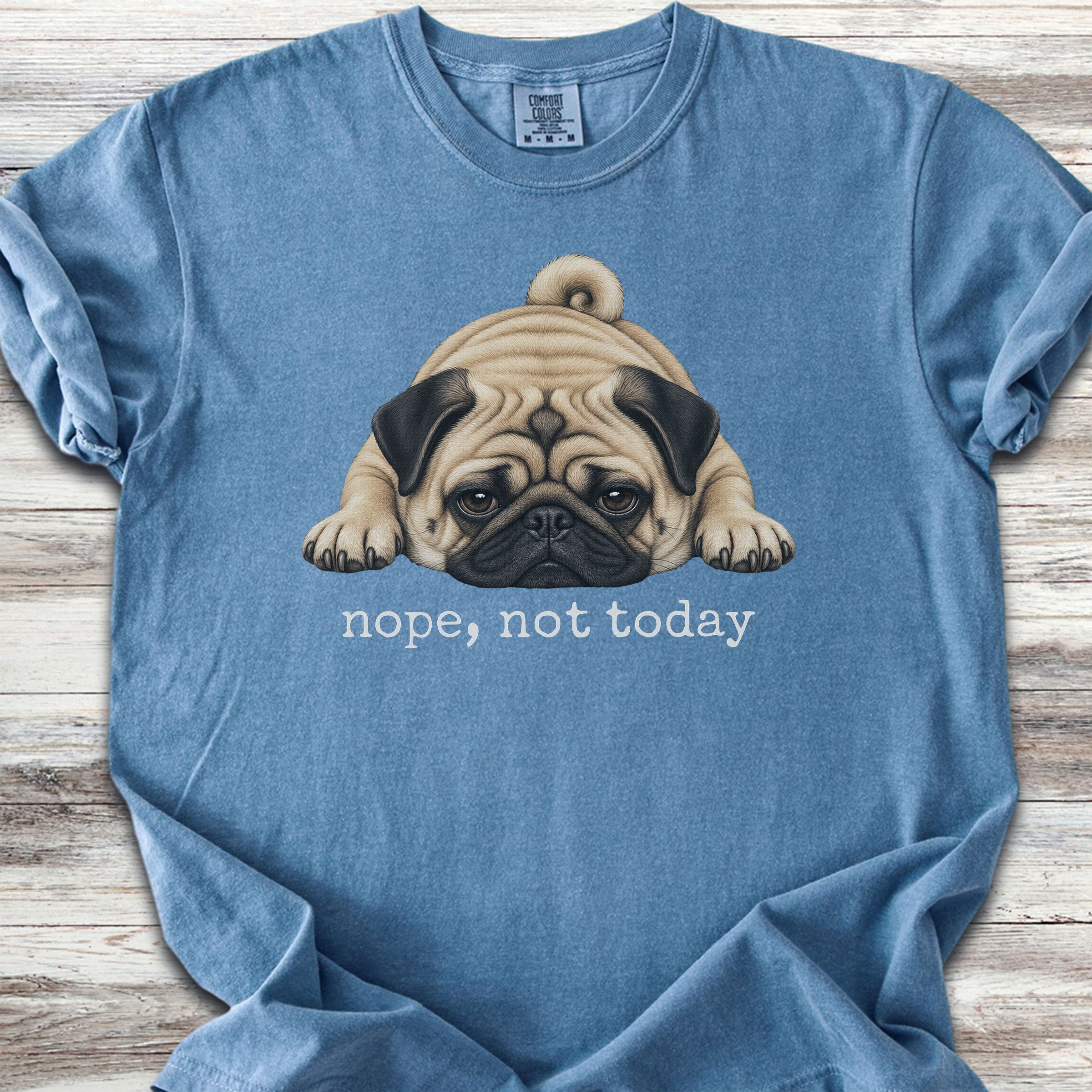 Pug Nope - Blue Jean