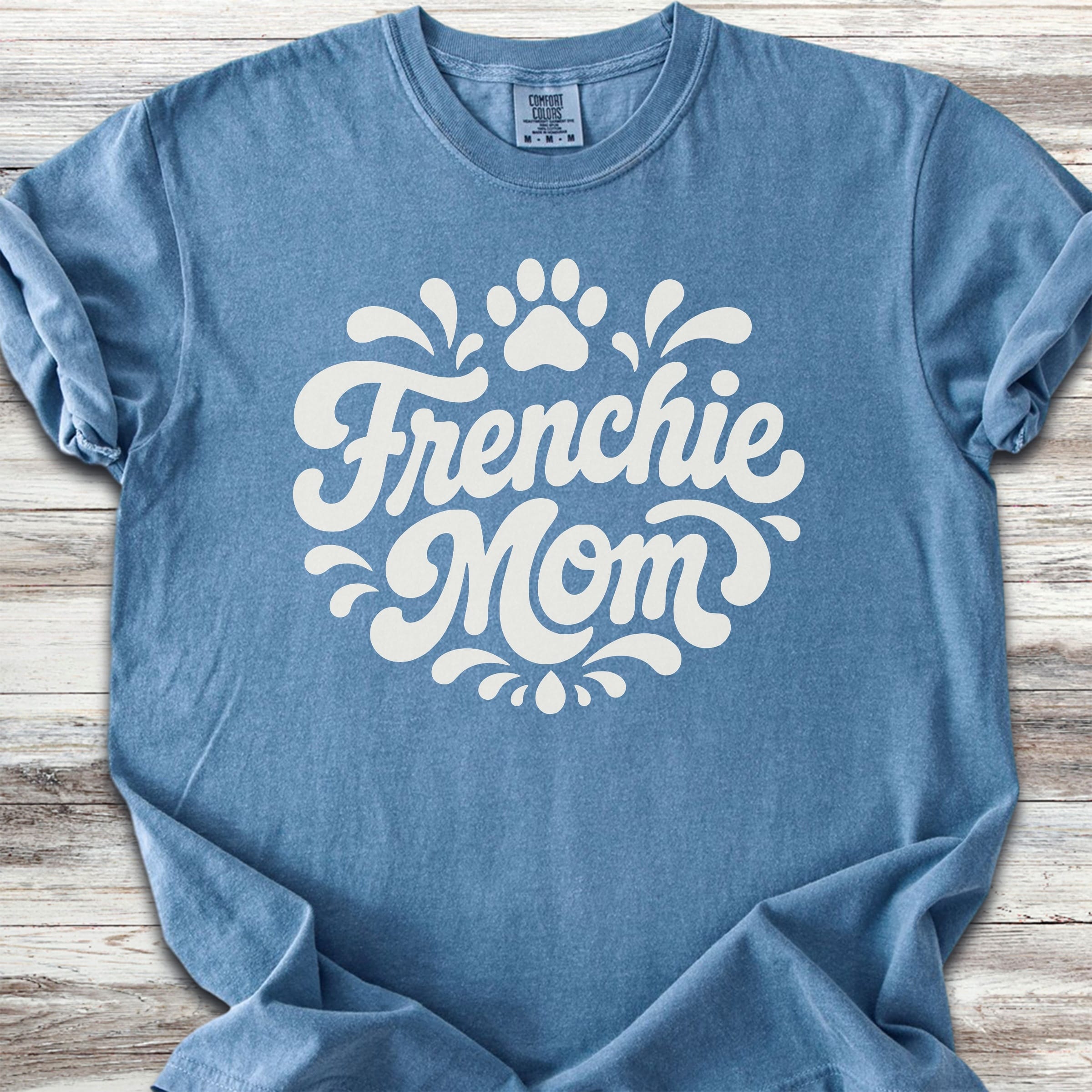 French Bulldog Groovy Mom - Blue Jean