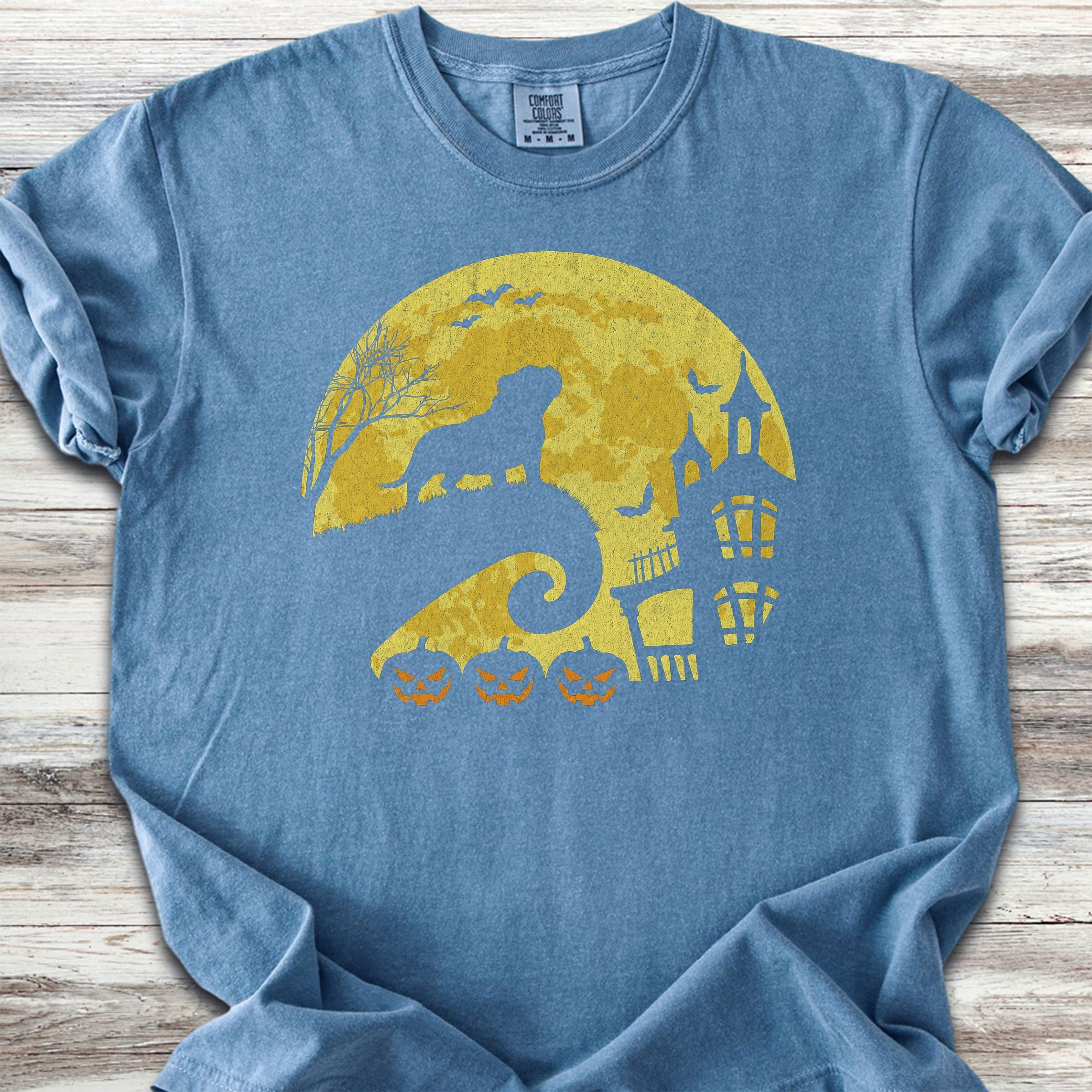American Bully Halloween Moon - Blue Jean