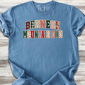 Bernese Mountain Dog Holiday Faux Patchwork - Blue Jean