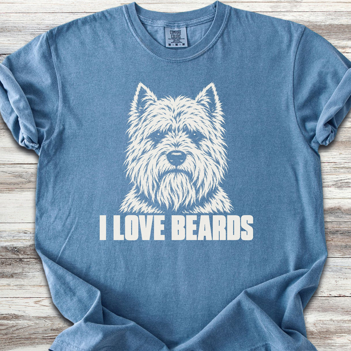 West Highland I Love Beards - Blue Jean