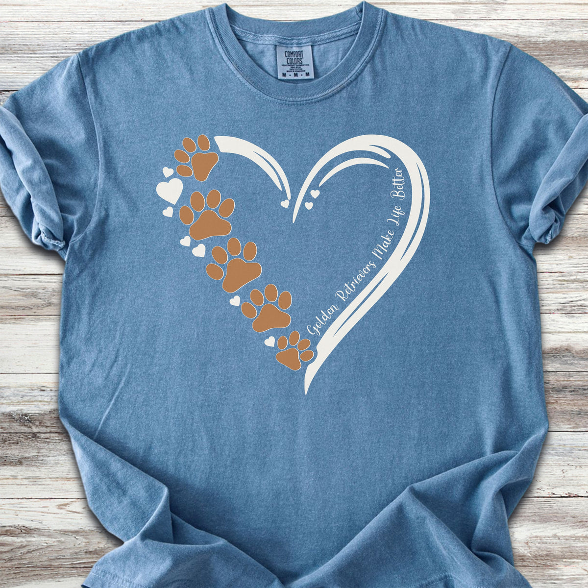Golden Retriever Loyal Heart - Blue Jean