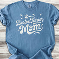 Boston Terrier Groovy Mom - Blue Jean
