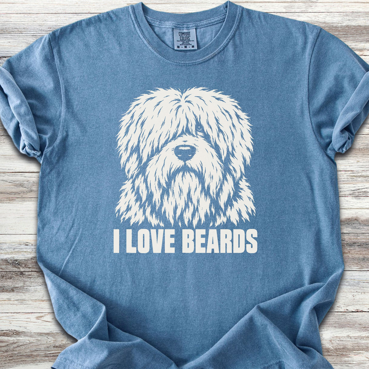 Old English Sheepdog I Love Beards - Blue Jean