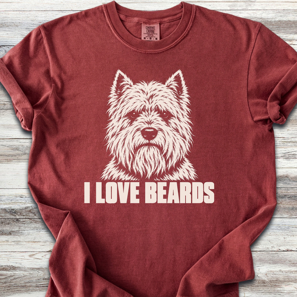 West Highland I Love Beards - Brick