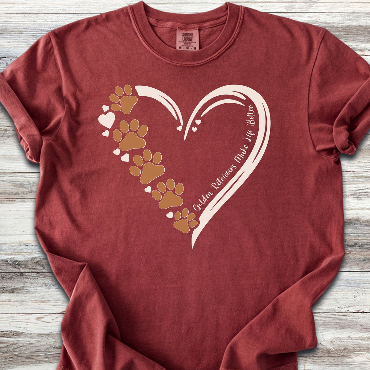 Golden Retriever Loyal Heart - Brick