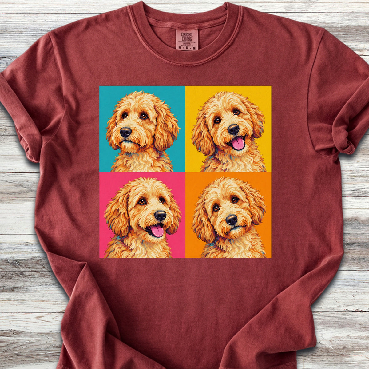 Goldendoodle Pop Art - Brick