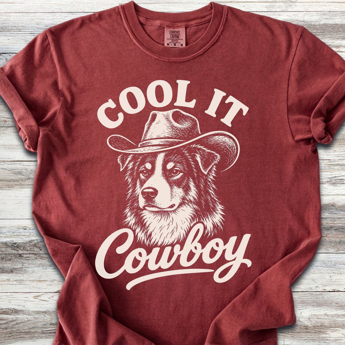 Australian Shepherd Black Tri Cool It - Brick