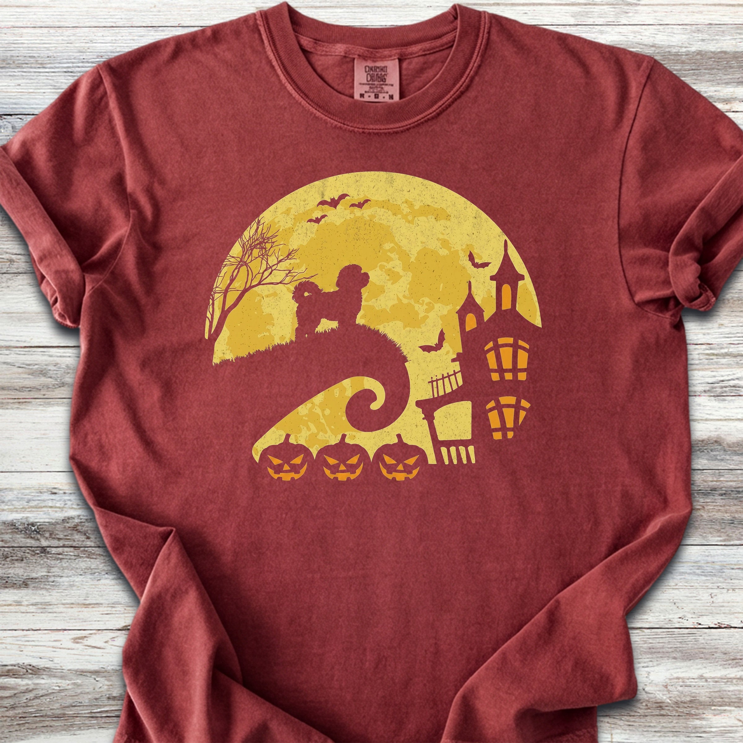 Maltipoo Halloween Moon - Brick
