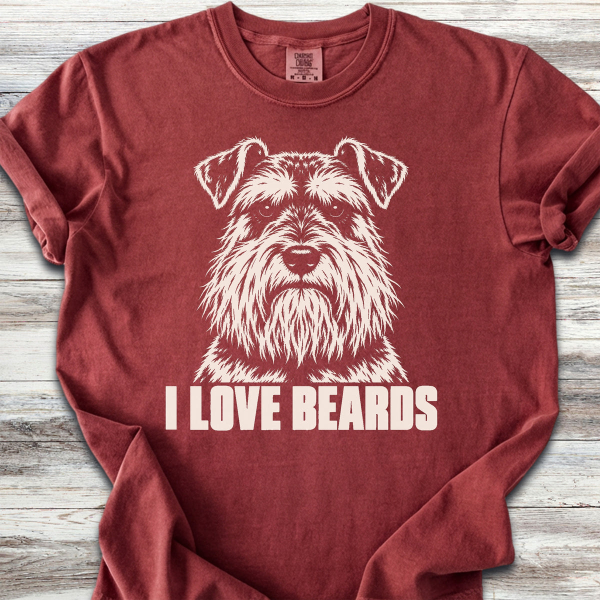 Schnauzer I Love Beards - Brick