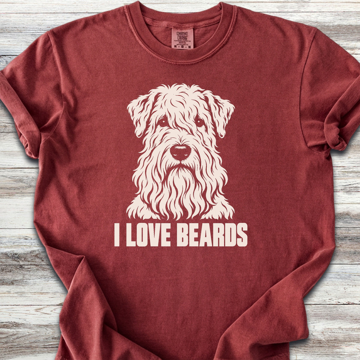 Wheaten I Love Beards - Brick
