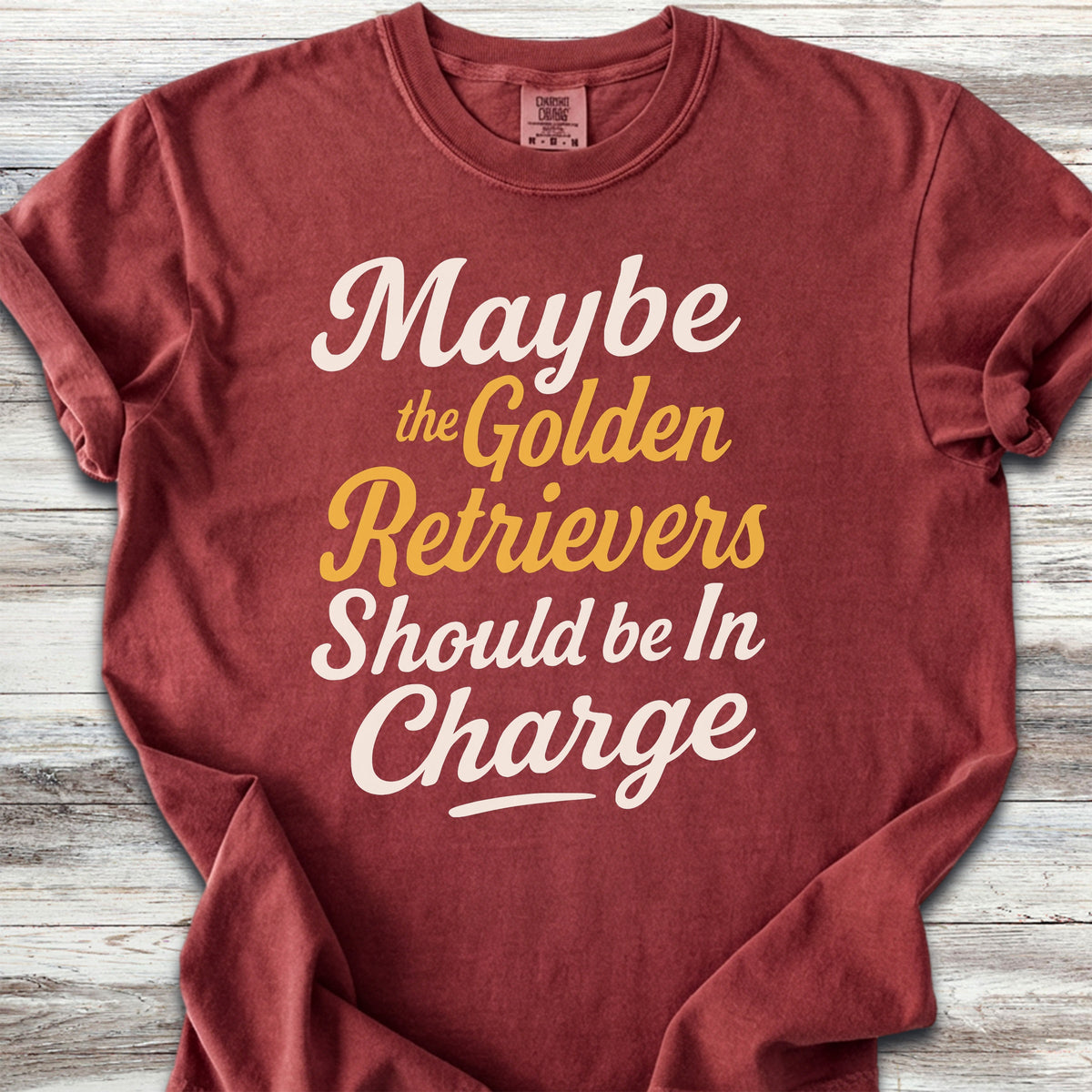 Golden Retriever In Charge - Brick