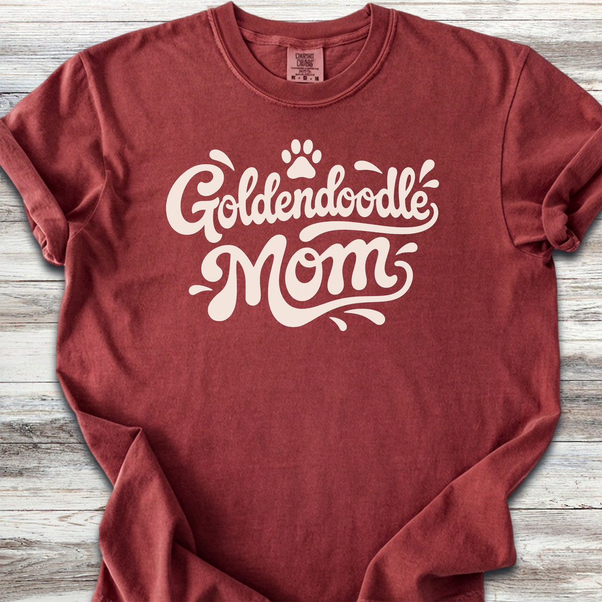 Goldendoodle Groovy Mom - Brick