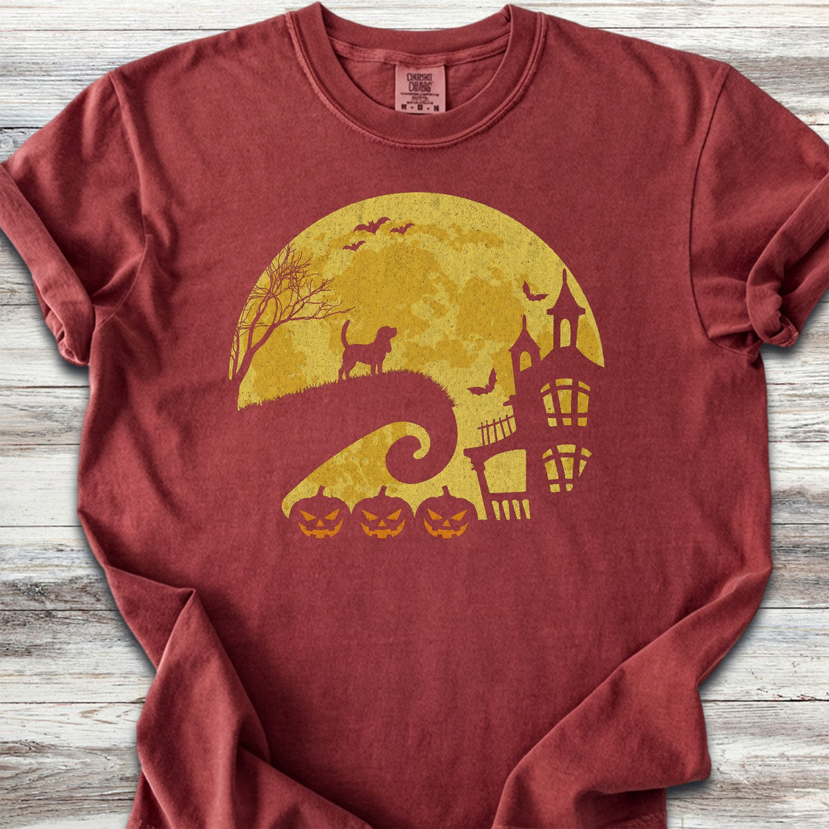 Beagle Halloween Moon - Brick