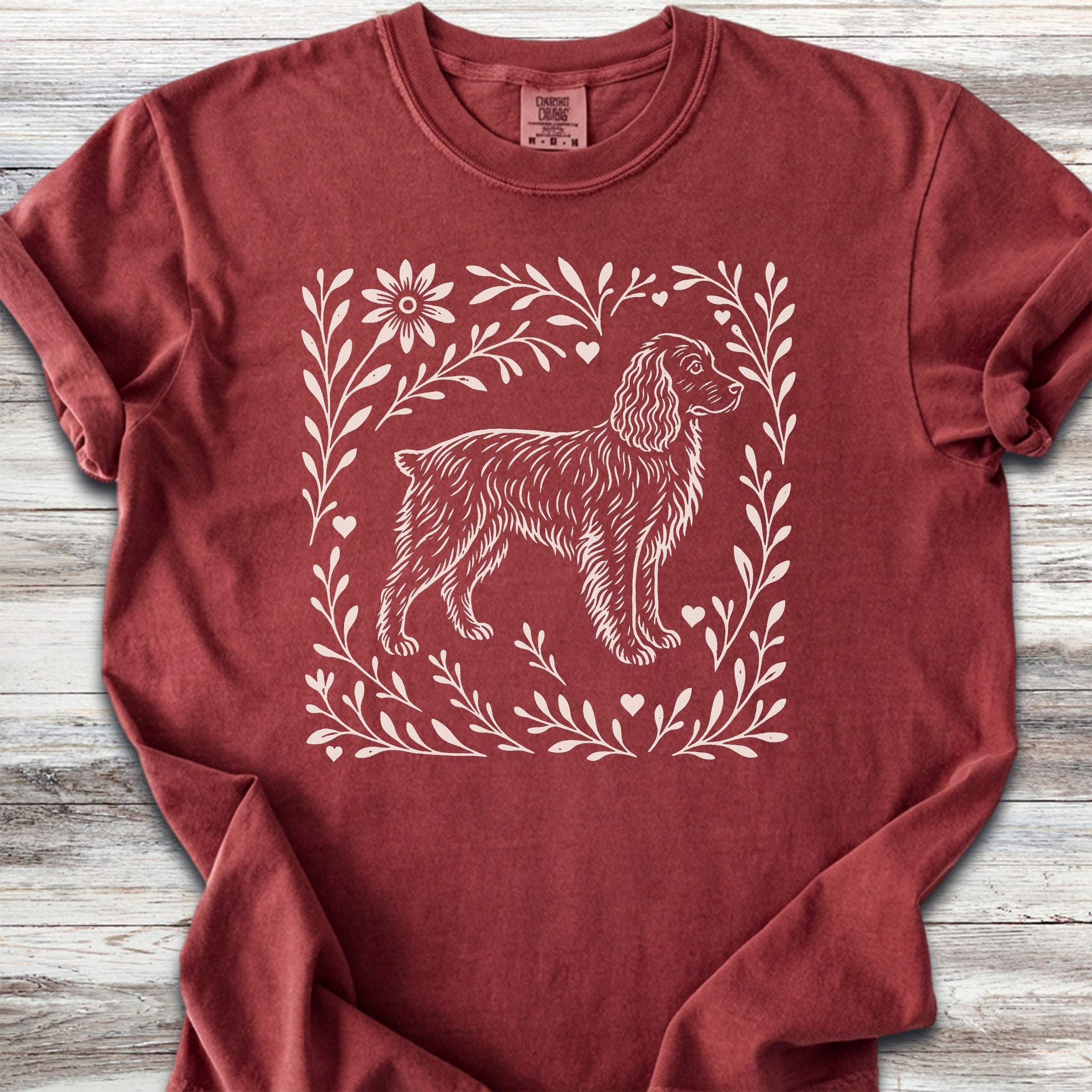Boykin Spaniel Linocut - Brick