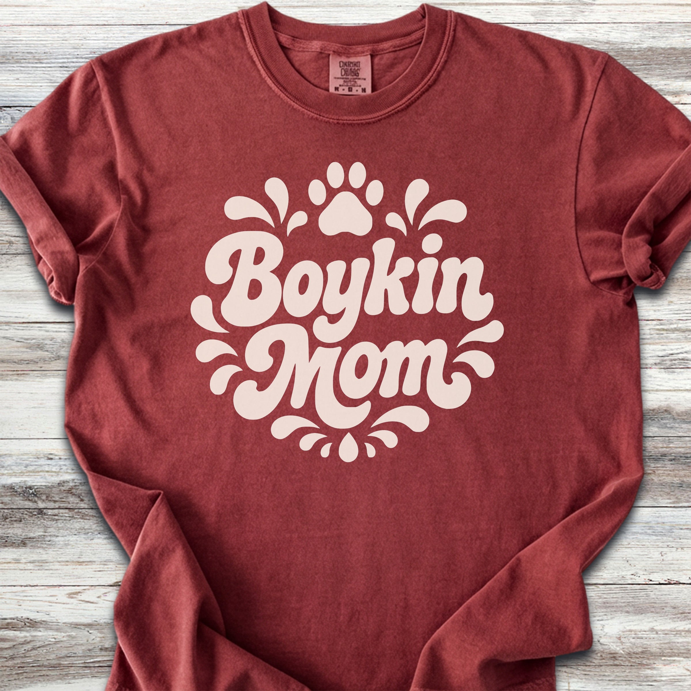 Boykin Spaniel Groovy Mom - Brick